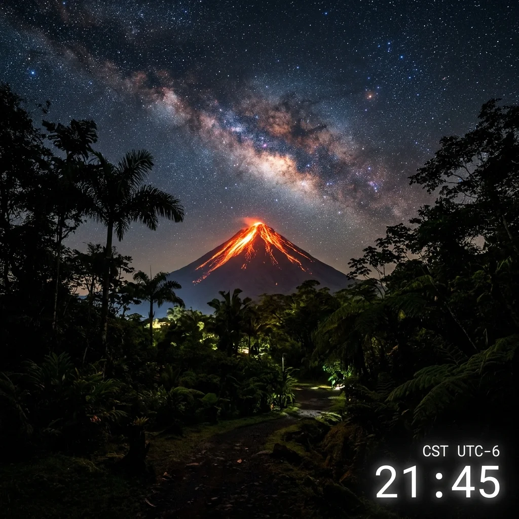 Costa Rica Time Zone: Central Standard Time (CST) Year-Round